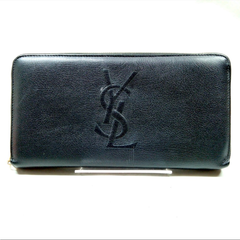 - Yves Saint Laurent Black Leather Wallet